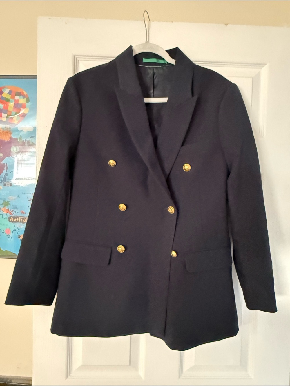 Abercrombie x Danzy Design Studios Navy Double-Breasted Women's Blazer
